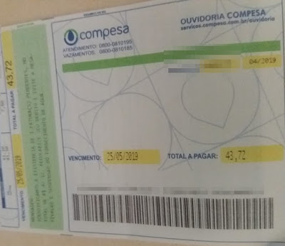 conta compesa água