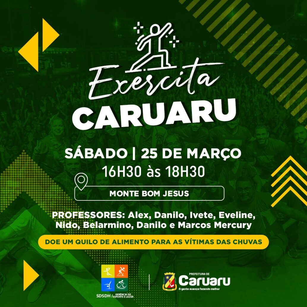 O evento além de promover atividade física, visa arrecadar alimentos para vítimas das chuvas no município.