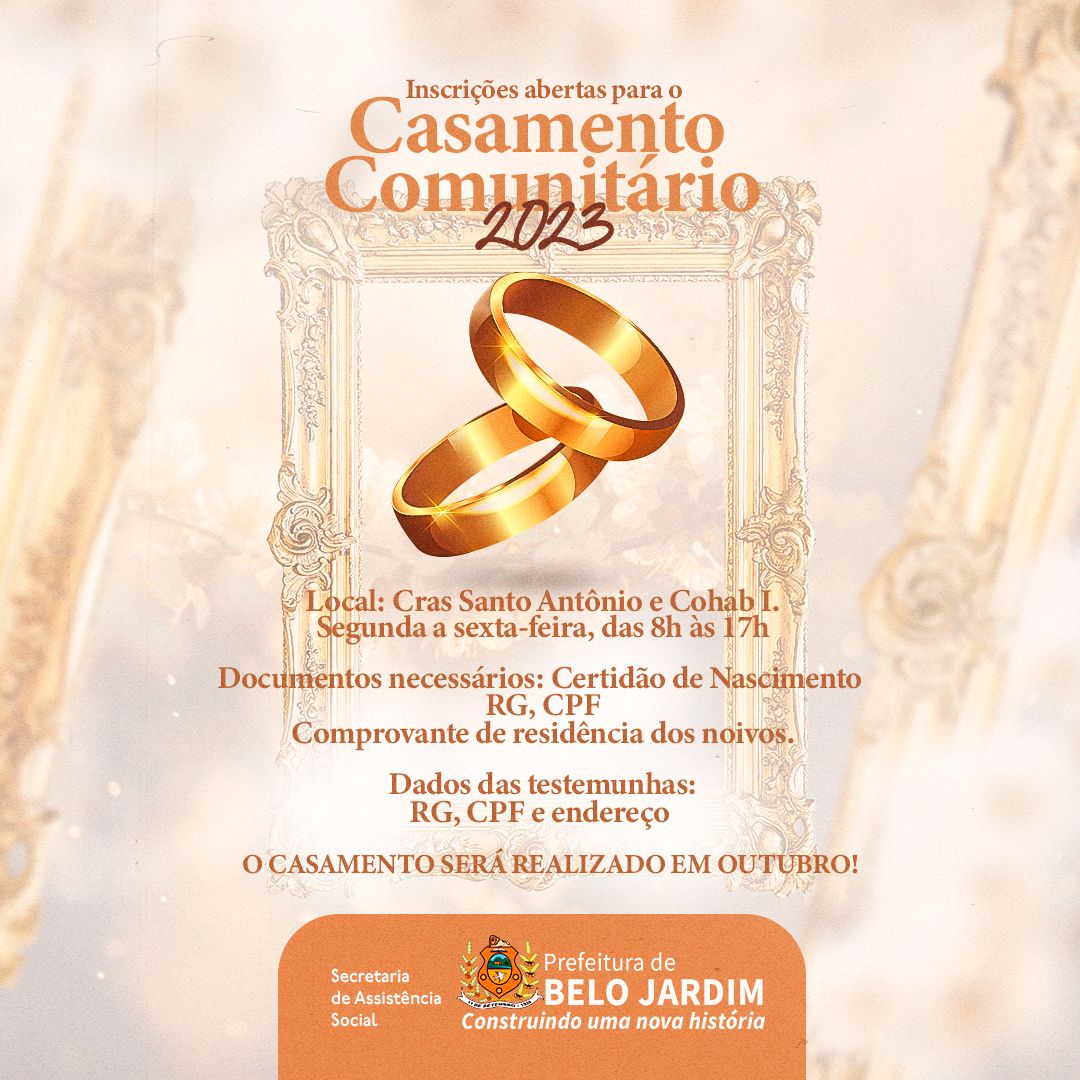 Inscrições abertas para casamento comunitário - comunidade LGBTQIA+ -  Notícias - Prefeitura Municipal de Irecê - Site Oficial